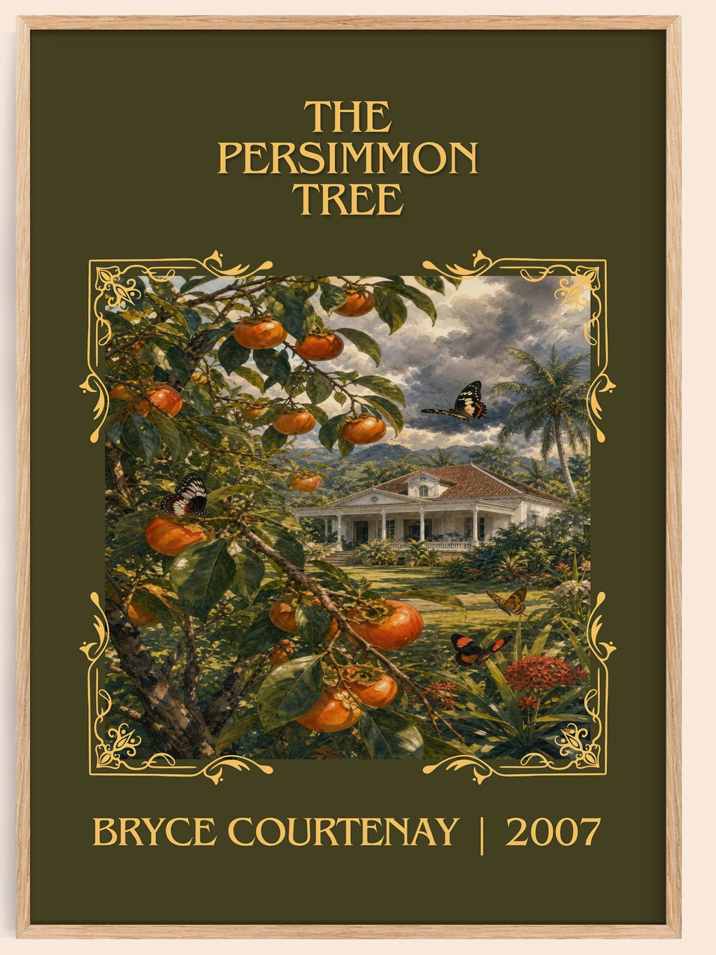 The Persimmon Tree Classic Book Art Print by Bryce Courtenay – book poster