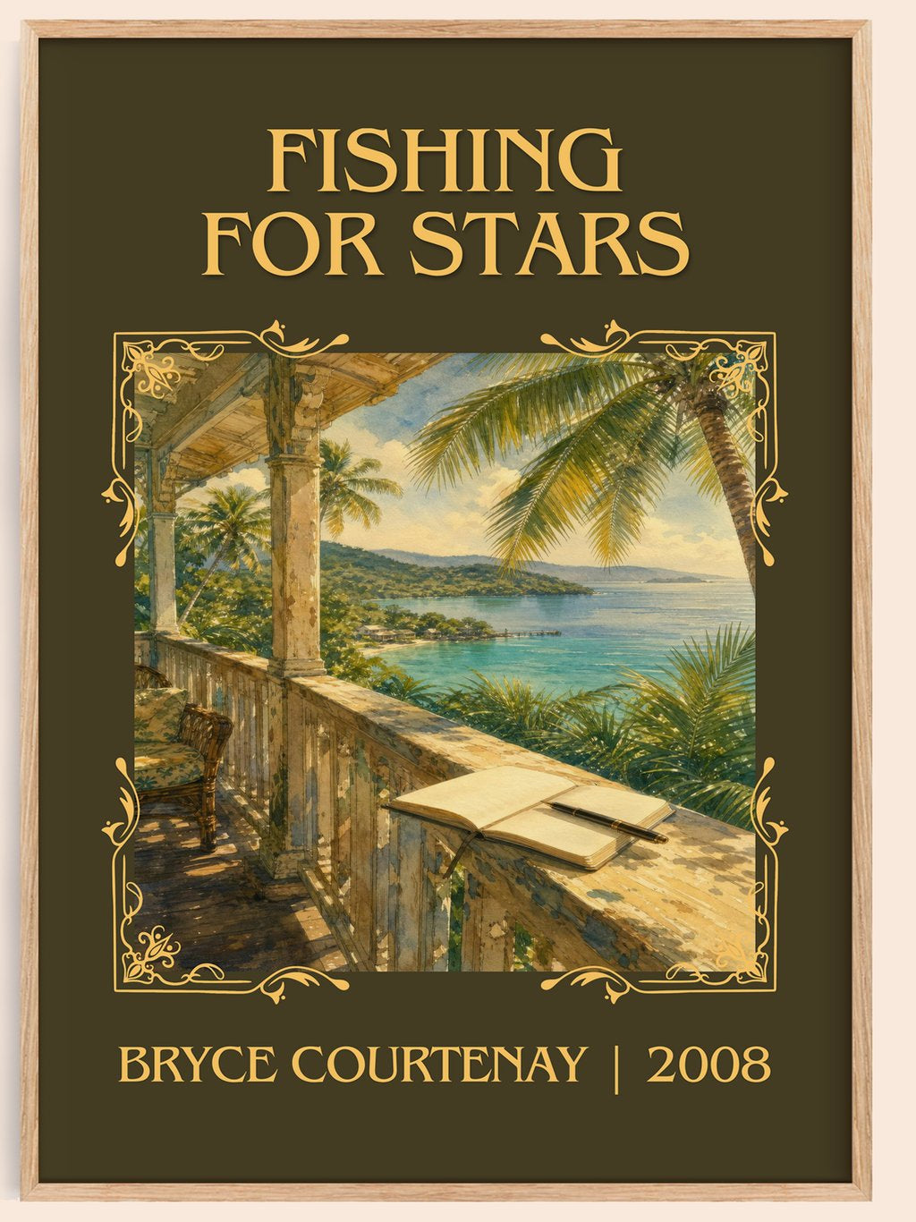 Fishing For Stars Classic Book Art Print by Bryce Courtenay – book poster