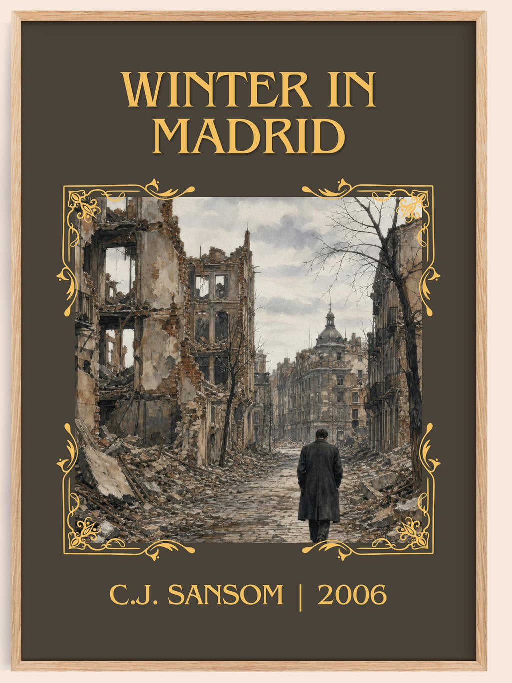 Winter In Madrid Classic Book Art Print by C.J. Sansom – book poster