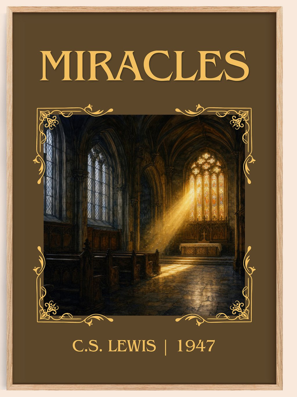Miracles Classic Book Art Print by C.S. Lewis – book poster
