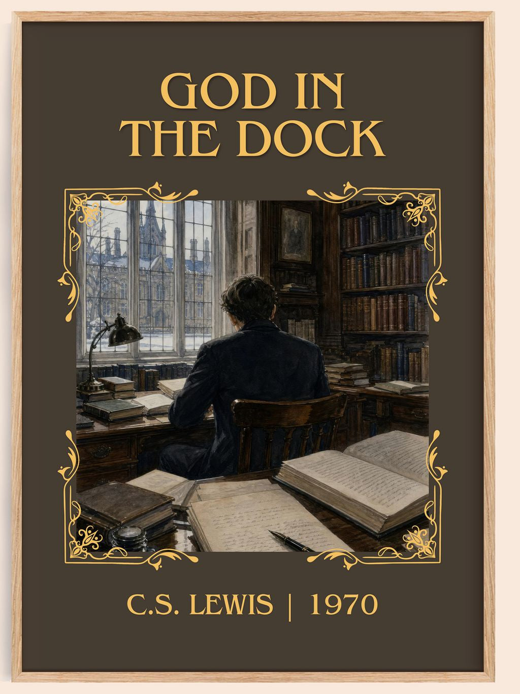 God In The Dock Classic Book Art Print by C.S. Lewis – book poster