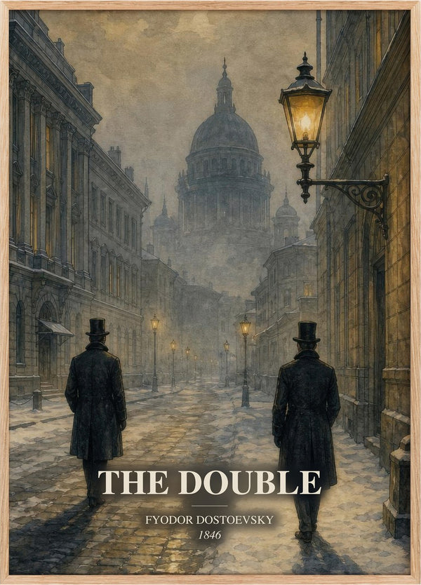The Double Book Watercolour Illustration by Fyodor Dostoevsky