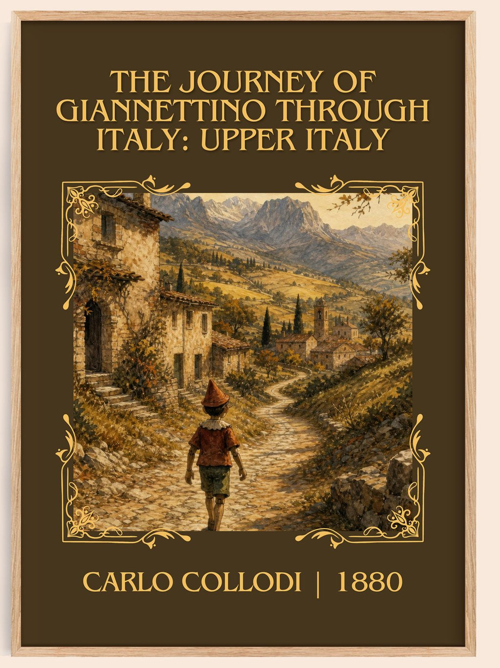 Journey Of Giannettino Through Italy: Upper Italy Classic Book Art – book poster