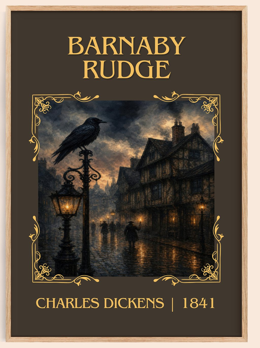 Barnaby Rudge Classic Book Art Print by Charles Dickens – book poster
