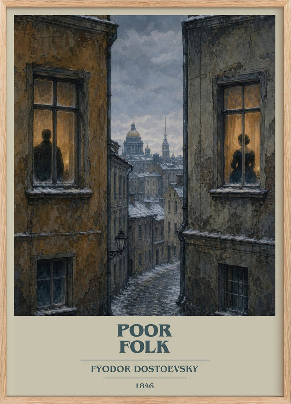 Poor Folk Book Cover Poster by Fyodor Dostoevsky