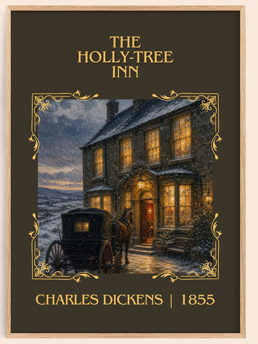 The Holly-Tree Inn Classic Book Art Print by Charles Dickens – book poster