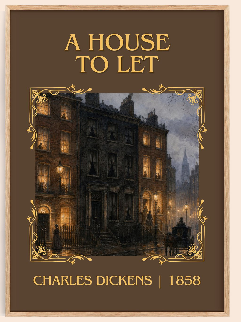 A House To Let Classic Book Art Print by Charles Dickens – book poster