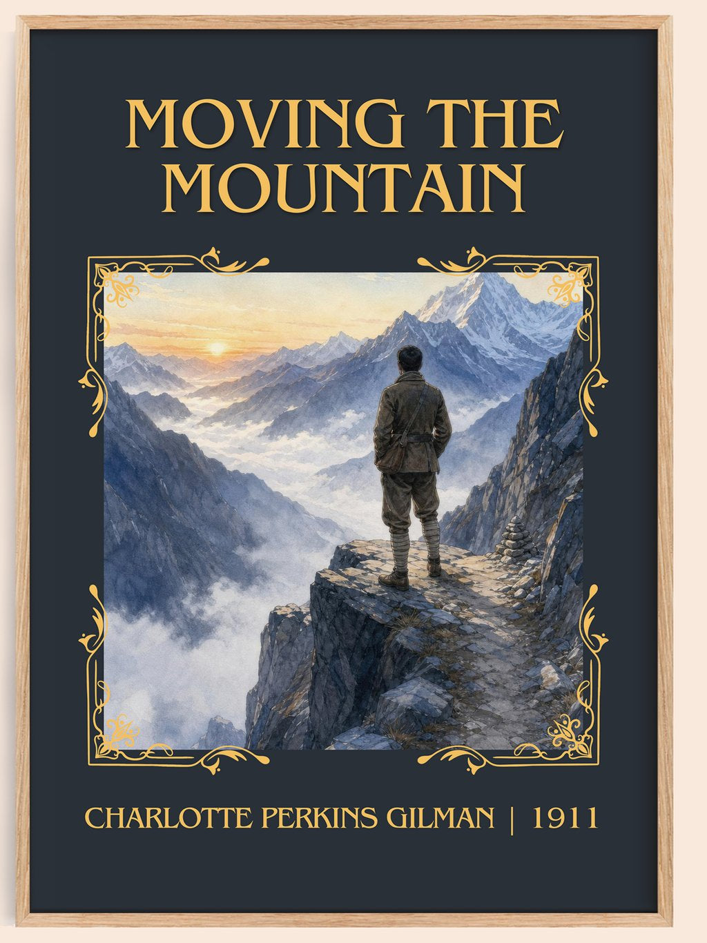 Moving The Mountain Classic Book Art Print by Charlotte Perkins Gilman – book poster