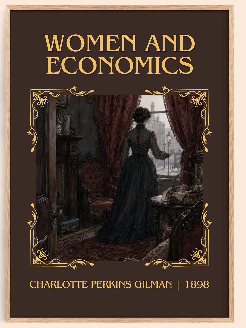 Women And Economics Classic Book Art Print by Charlotte Perkins Gilman – book poster