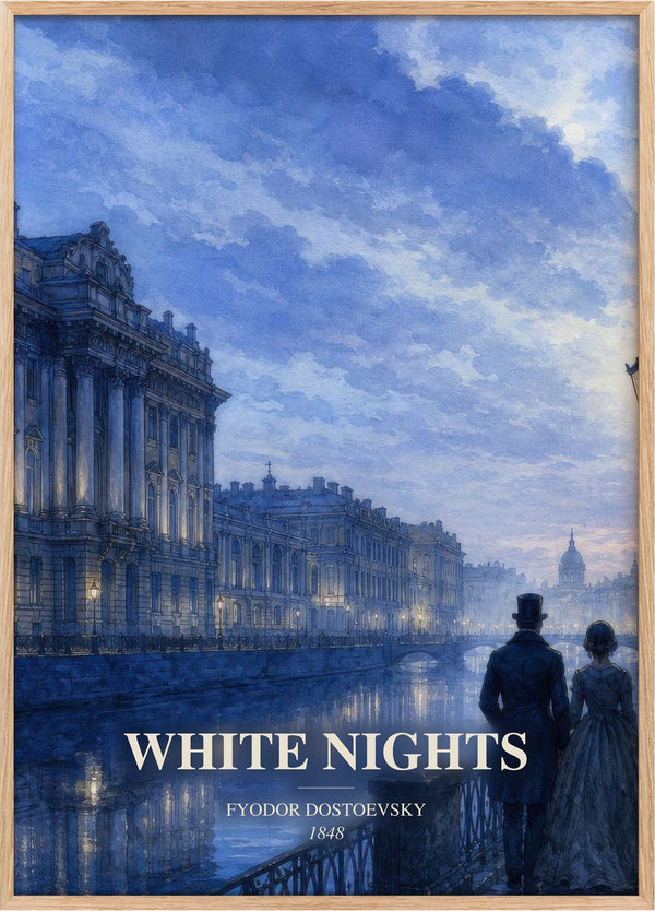 White Nights Book Watercolour Illustration by Fyodor Dostoevsky