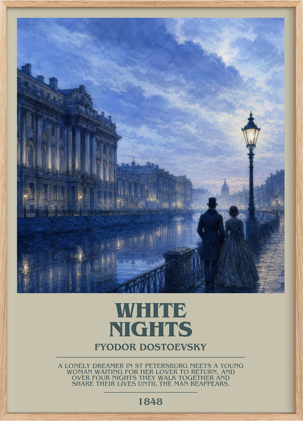 White Nights Bookish Wall Art by Fyodor Dostoevsky
