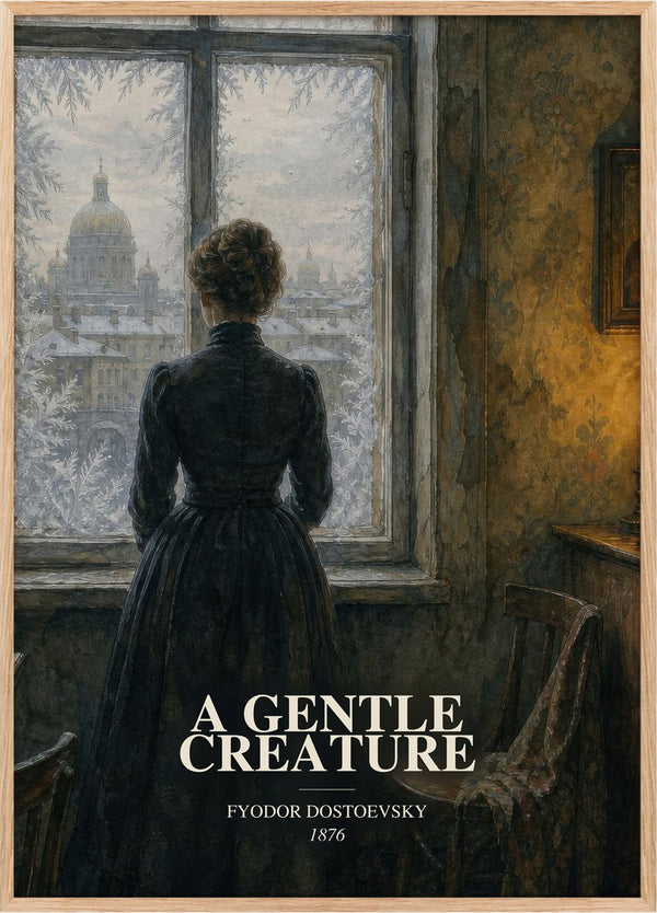 A Gentle Creature Book Watercolour Illustration by Fyodor Dostoevsky