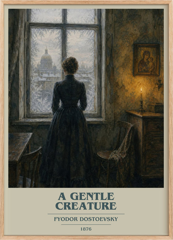 A Gentle Creature Book Cover Poster by Fyodor Dostoevsky