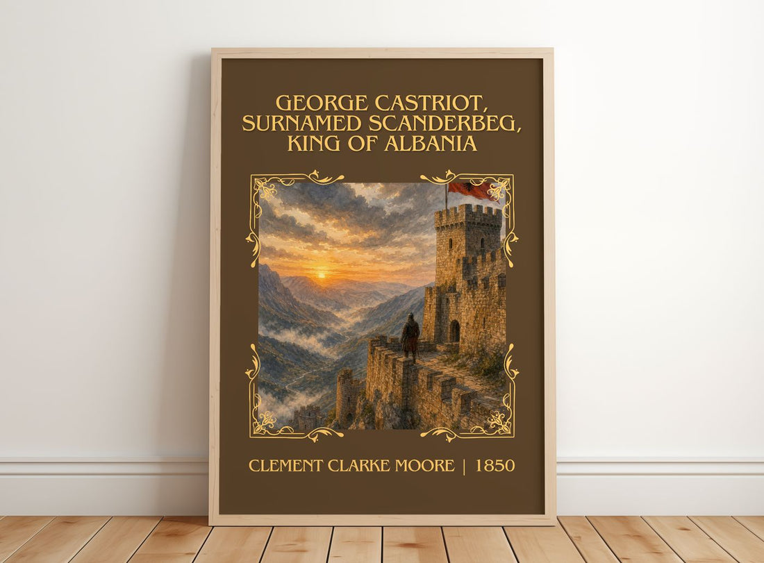 George Castriot, Surnamed Scanderbeg, King Of Albania Classic Book – framed print leaning on a wooden floor