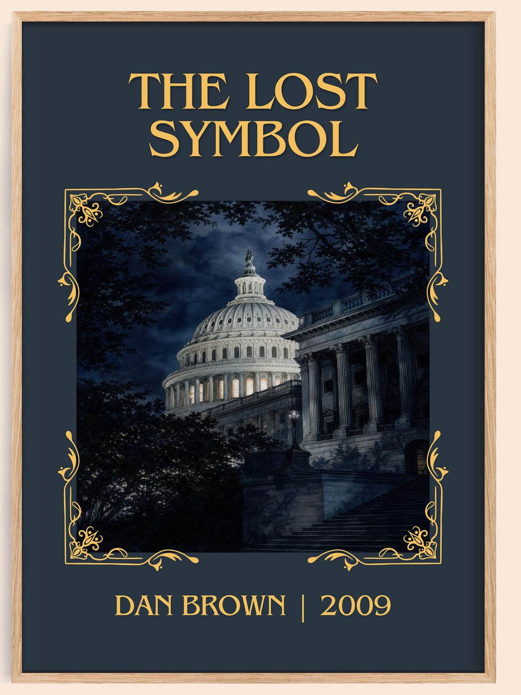 The Lost Symbol Classic Book Art Print by Dan Brown – book poster