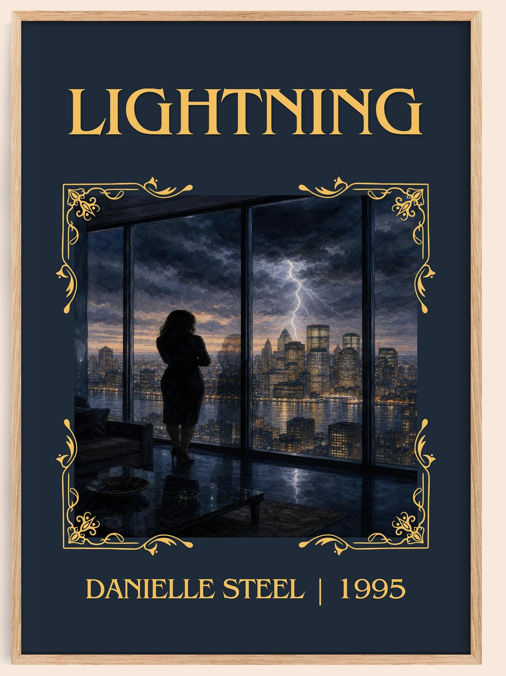 Lightning Classic Book Art Print by Danielle Steel – book poster