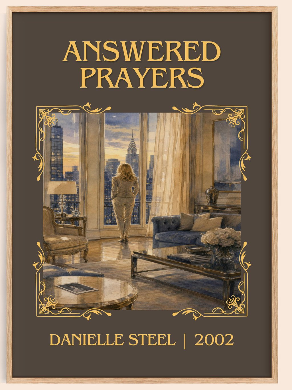 Answered Prayers Classic Book Art Print by Danielle Steel – book poster