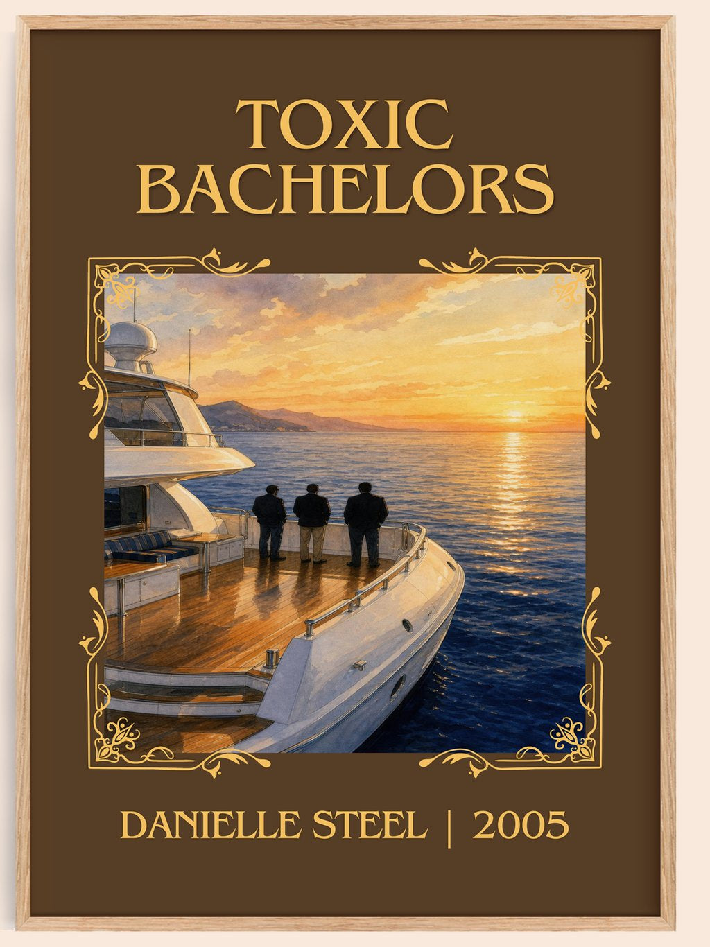 Toxic Bachelors Classic Book Art Print by Danielle Steel – book poster