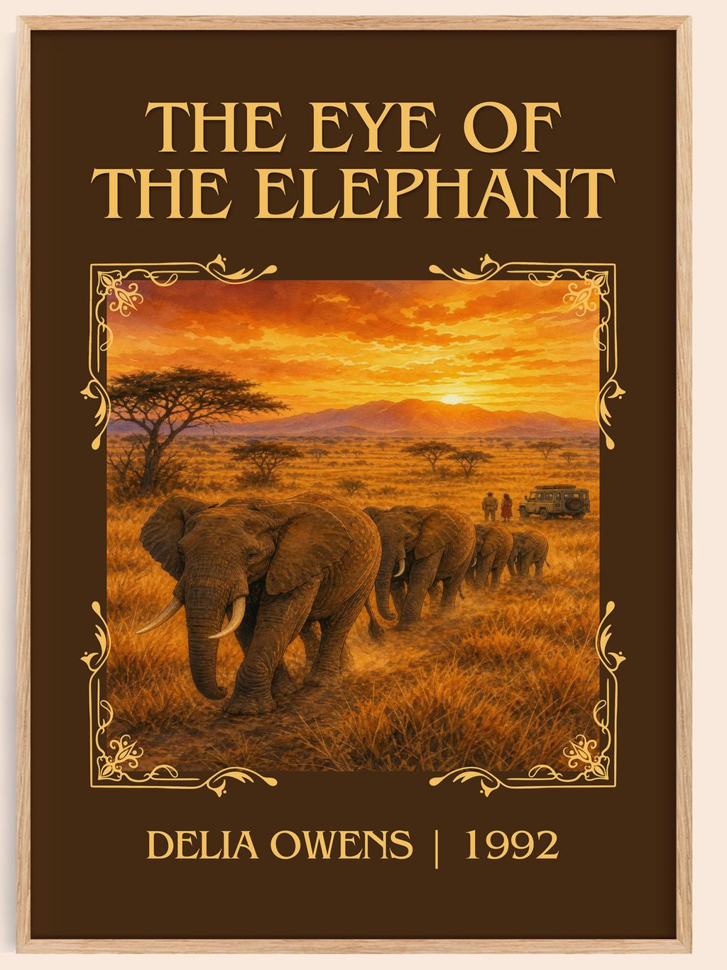 The Eye Of The Elephant Classic Book Art Print by Delia Owens – book poster