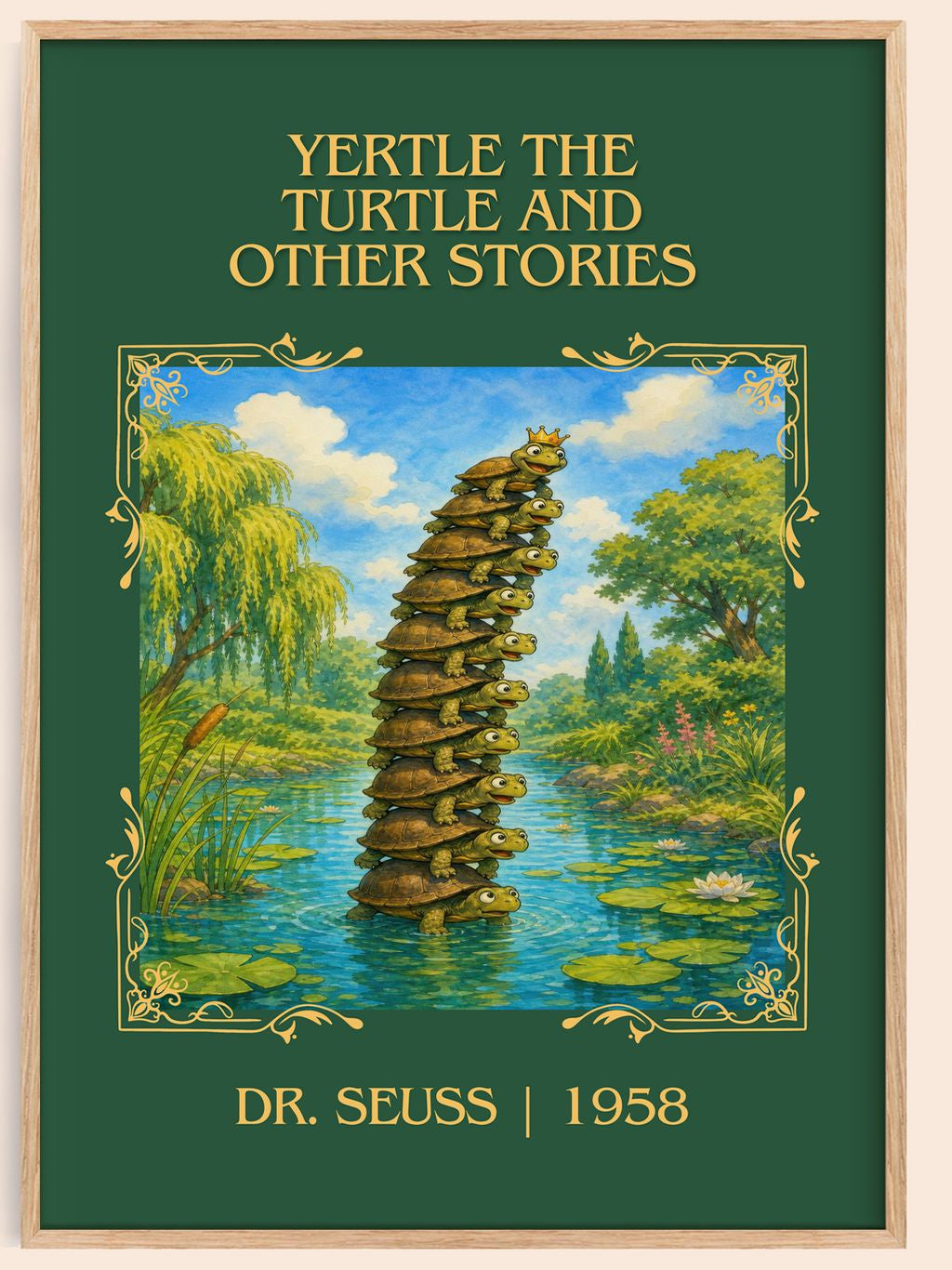 Yertle The Turtle And Other Stories Classic Book Art Print by D. Seuss – book poster