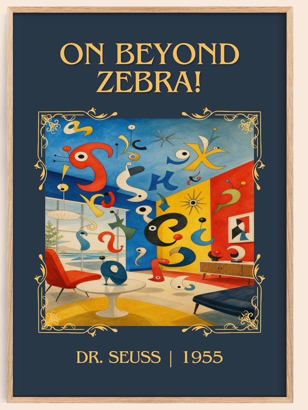 On Beyond Zebra! Classic Book Art Print by Dr. Seuss – book poster