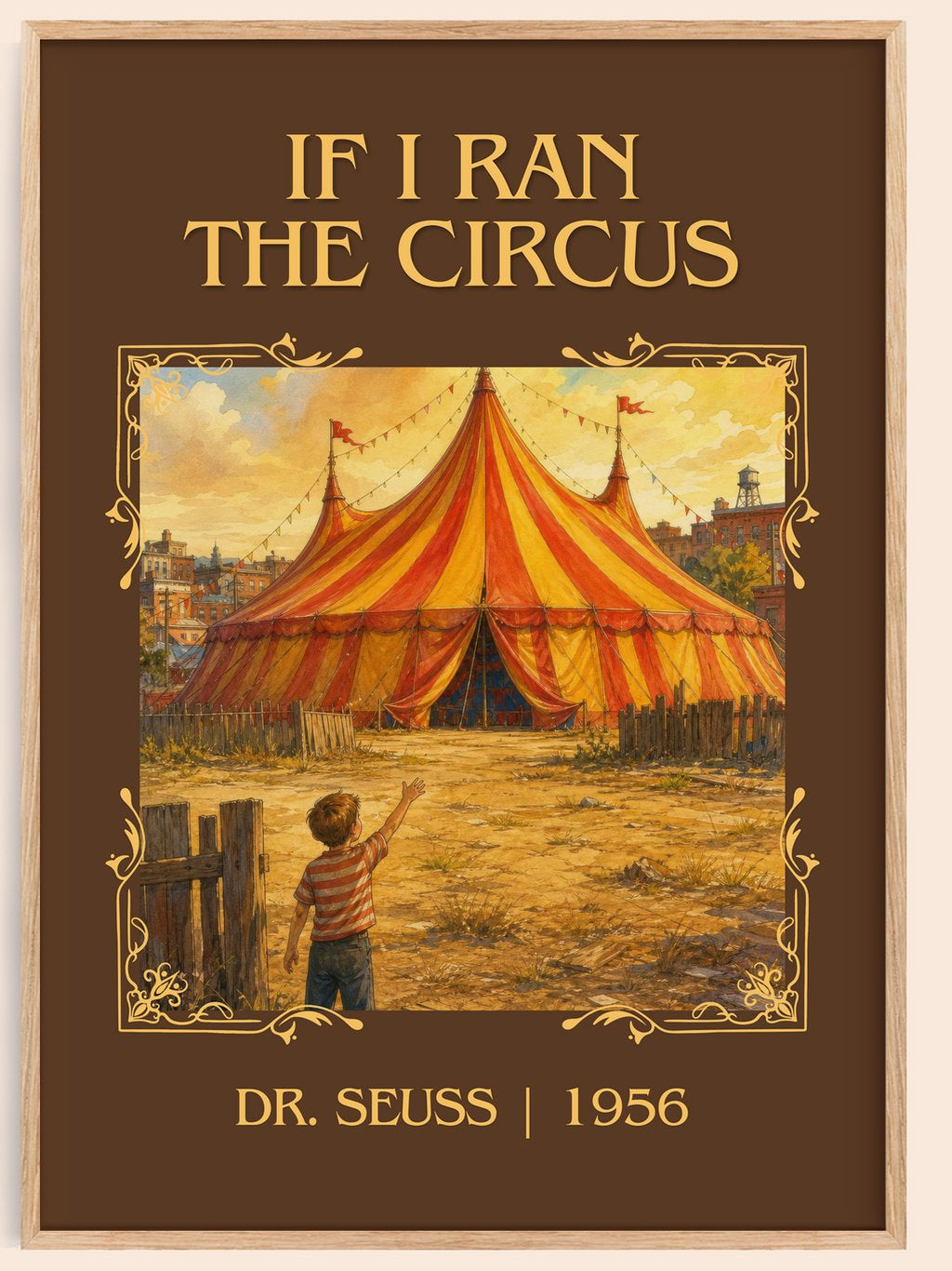If I Ran The Circus Classic Book Art Print by Dr. Seuss – book poster