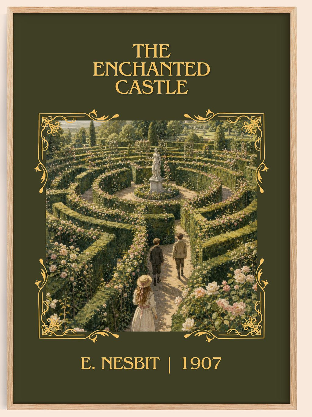 The Enchanted Castle Classic Book Art Print by E. Nesbit – book poster