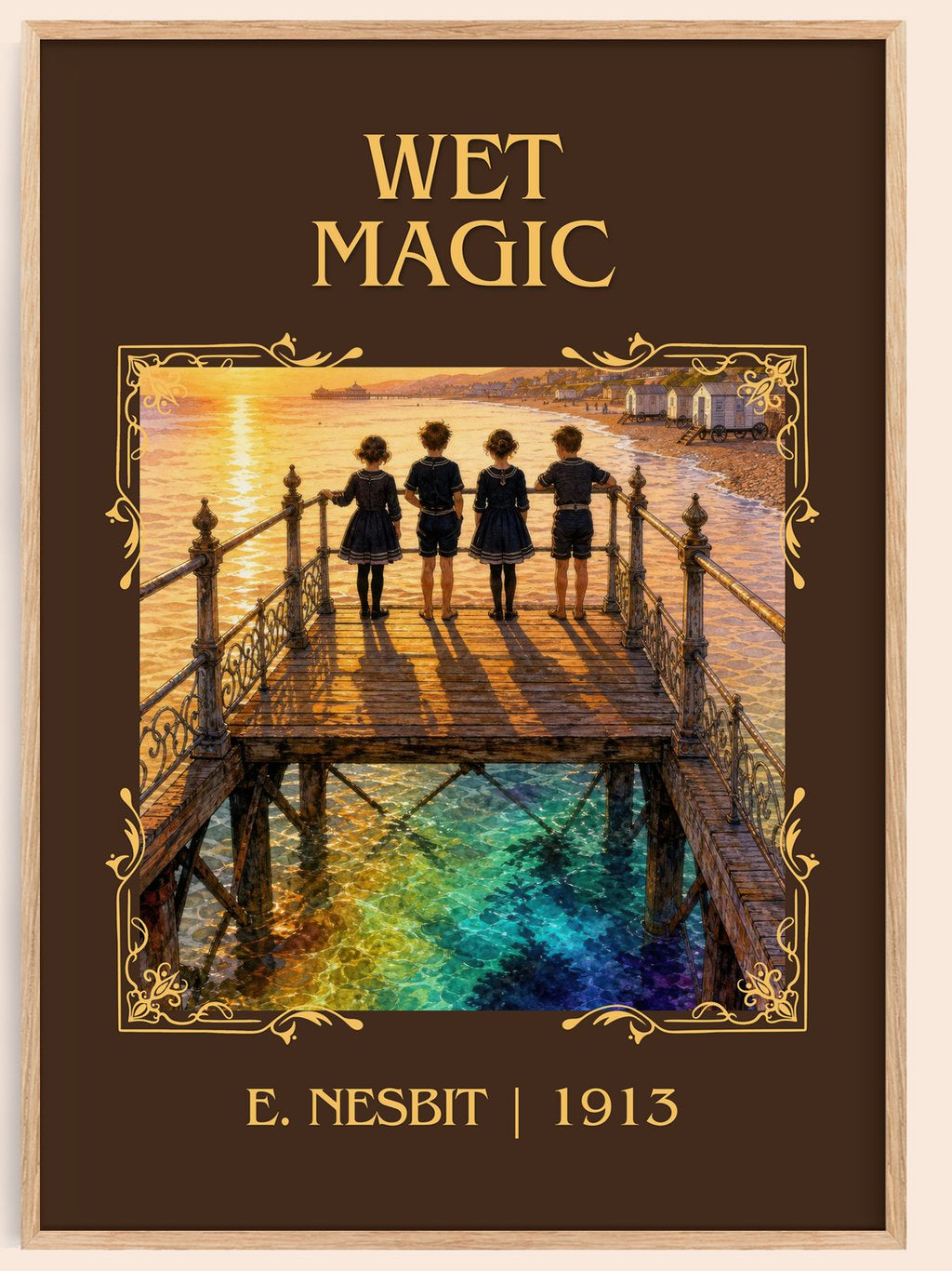 Wet Magic Classic Book Art Print by E. Nesbit – book poster