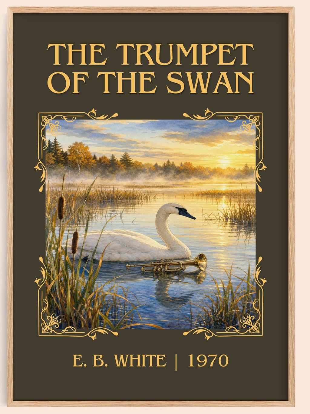 The Trumpet Of The Swan Classic Book Art Print by E. B. White – book poster