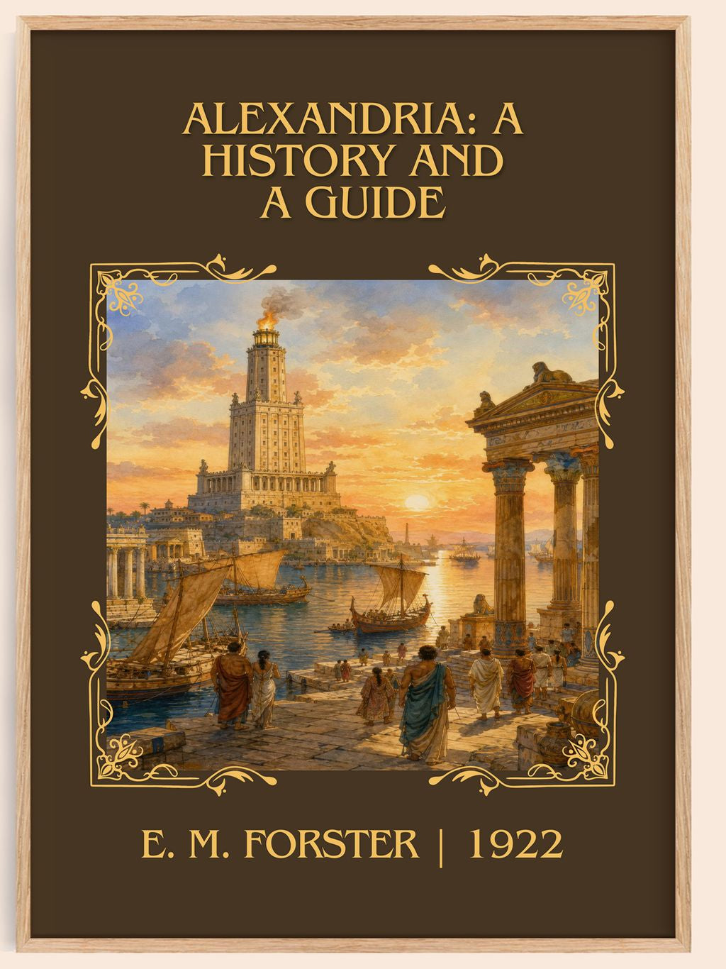 Alexandria: A History And A Guide Classic Book Art Print by E. Forster – book poster