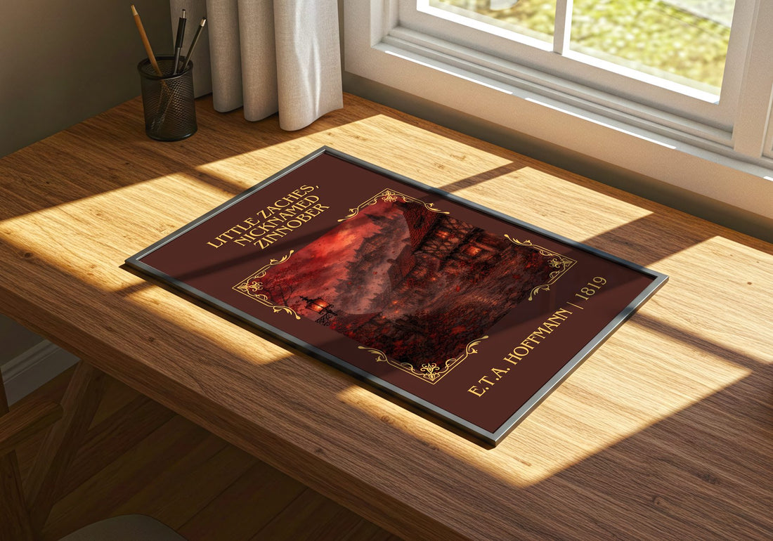Little Zaches, Nicknamed Zinnober Classic Book Art Print – print on a sunlit desk