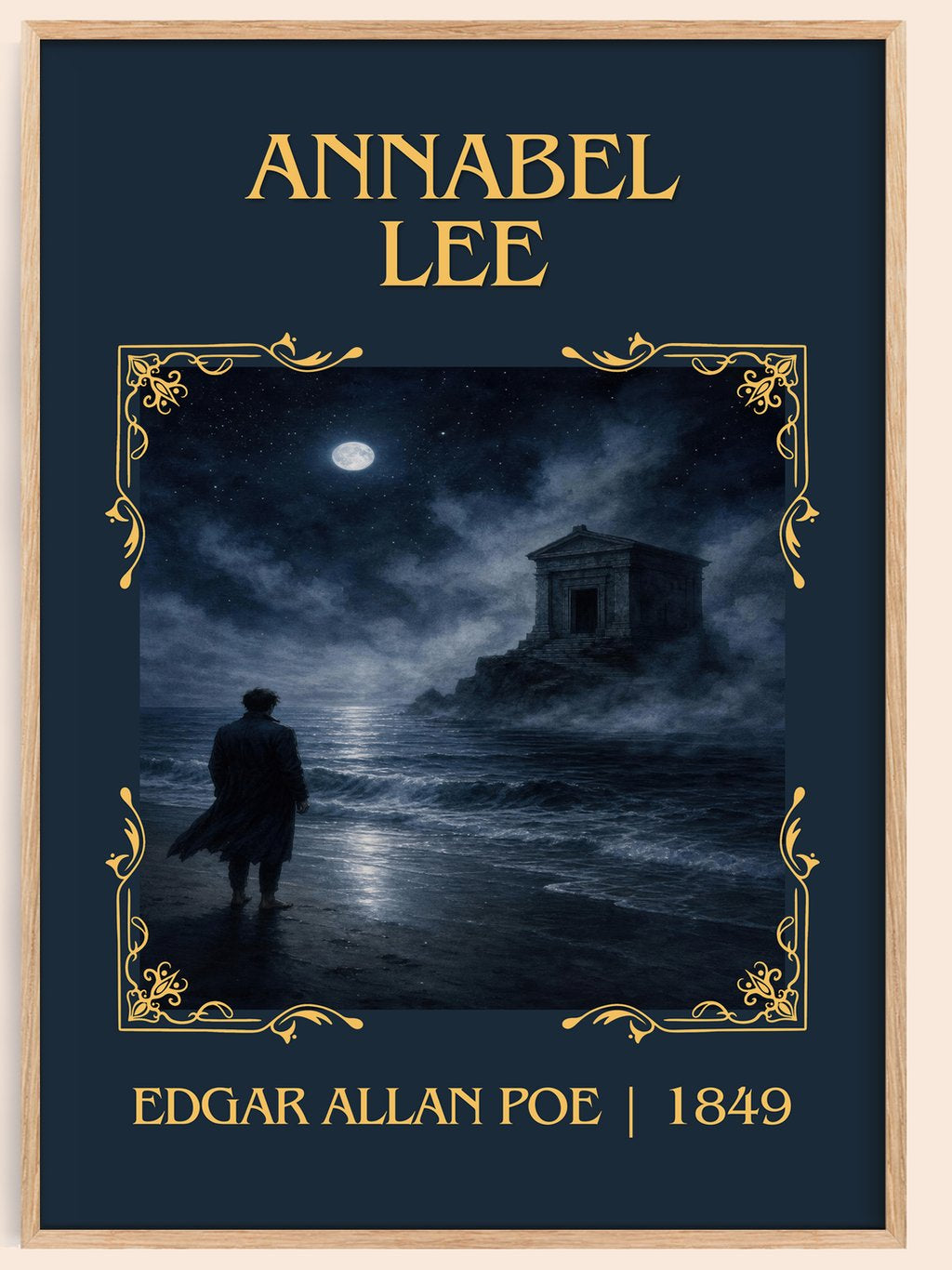 Annabel Lee Classic Book Art Print by Edgar Allan Poe – book poster