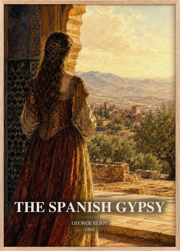 The Spanish Gypsy Book Watercolour Illustration by George Eliot