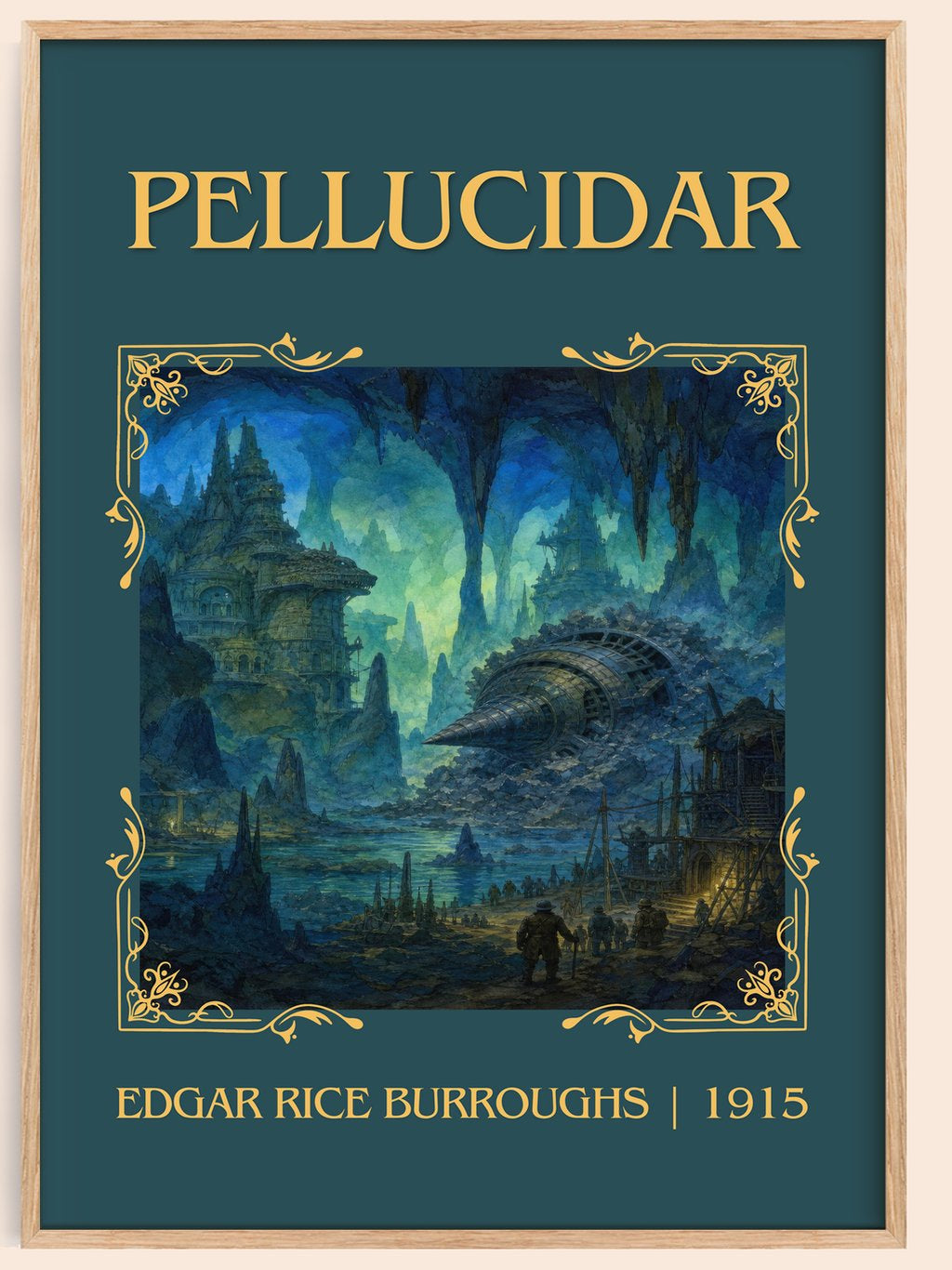 Pellucidar Classic Book Art Print by Edgar Rice Burroughs – book poster