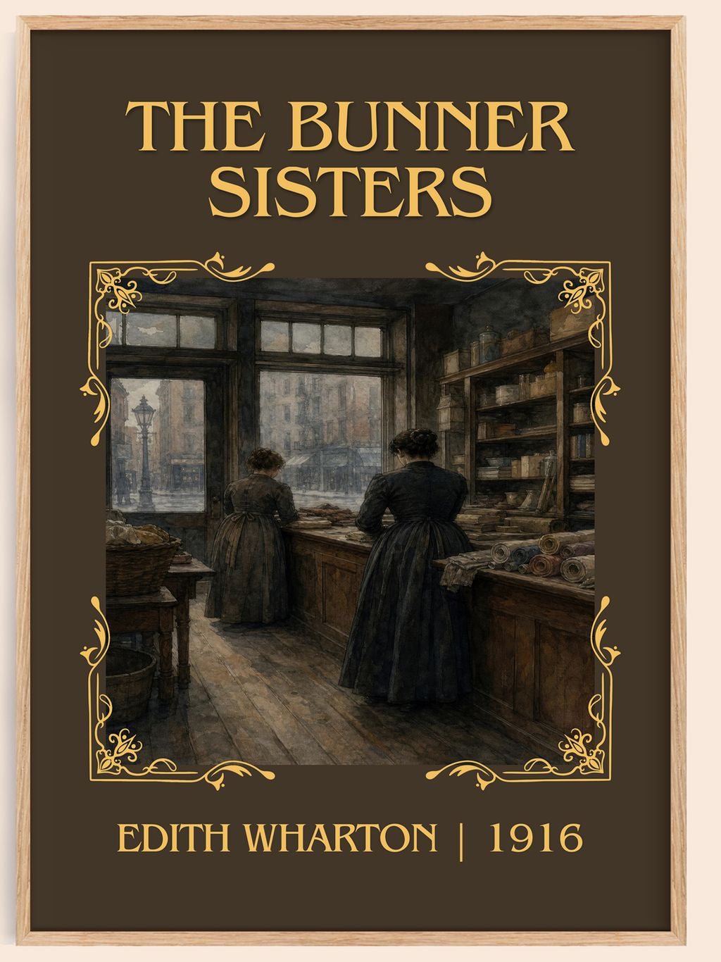 The Bunner Sisters Classic Book Art Print by Edith Wharton – book poster
