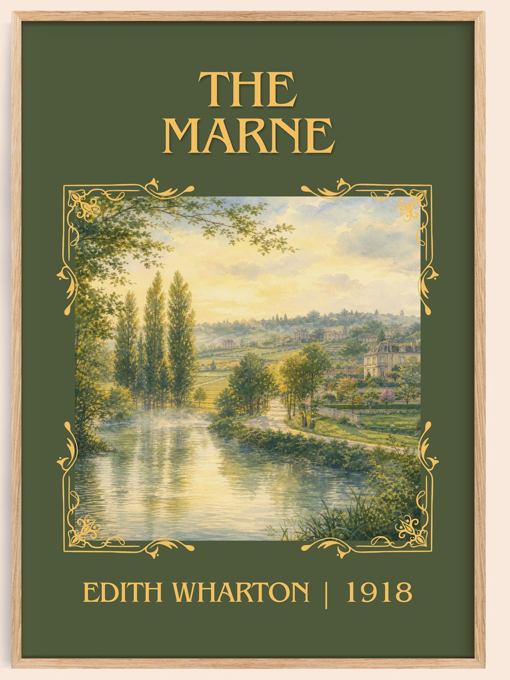 The Marne Classic Book Art Print by Edith Wharton – book poster