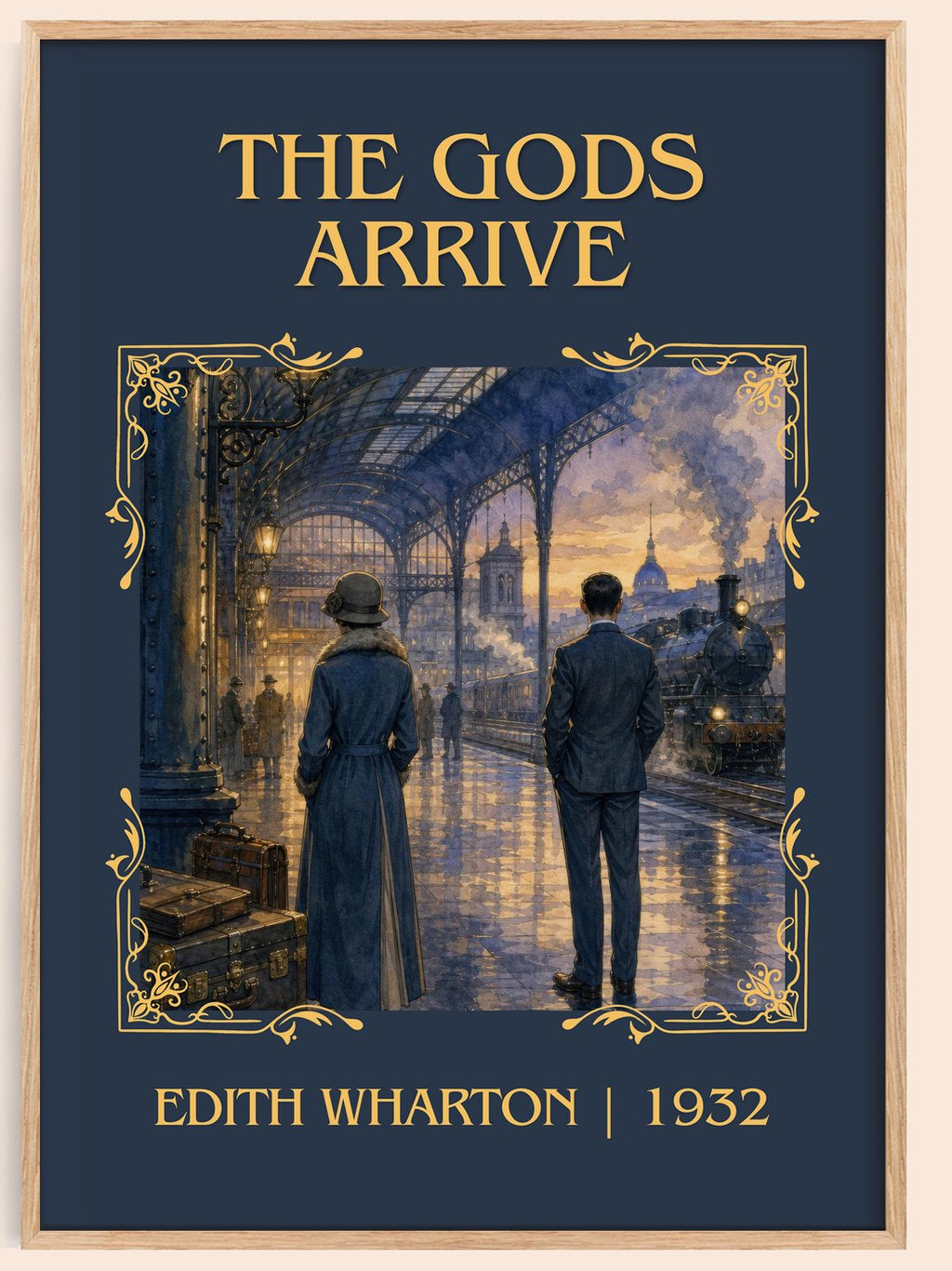 The Gods Arrive Classic Book Art Print by Edith Wharton – book poster