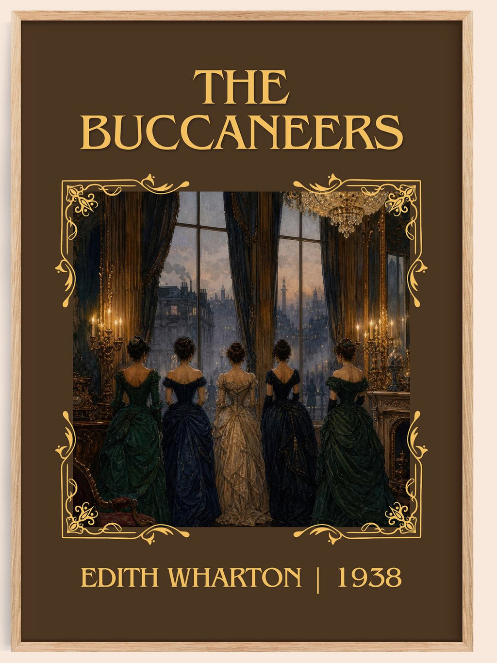 The Buccaneers Classic Book Art Print by Edith Wharton – book poster