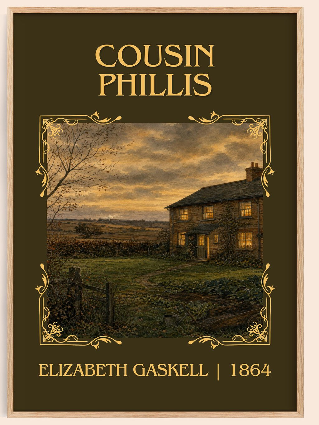 Cousin Phillis Classic Book Art Print by Elizabeth Gaskell – book poster