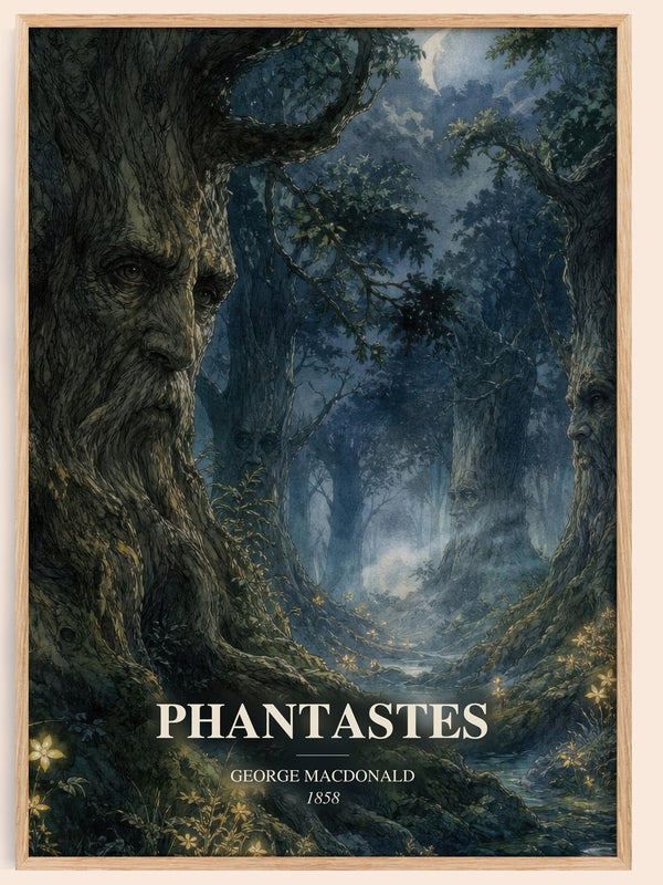 Phantastes watercolour book poster by George Macdonald – framed literary art print