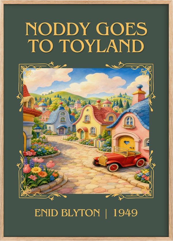 Noddy Goes To Toyland Classic Book Art Print by Enid Blyton