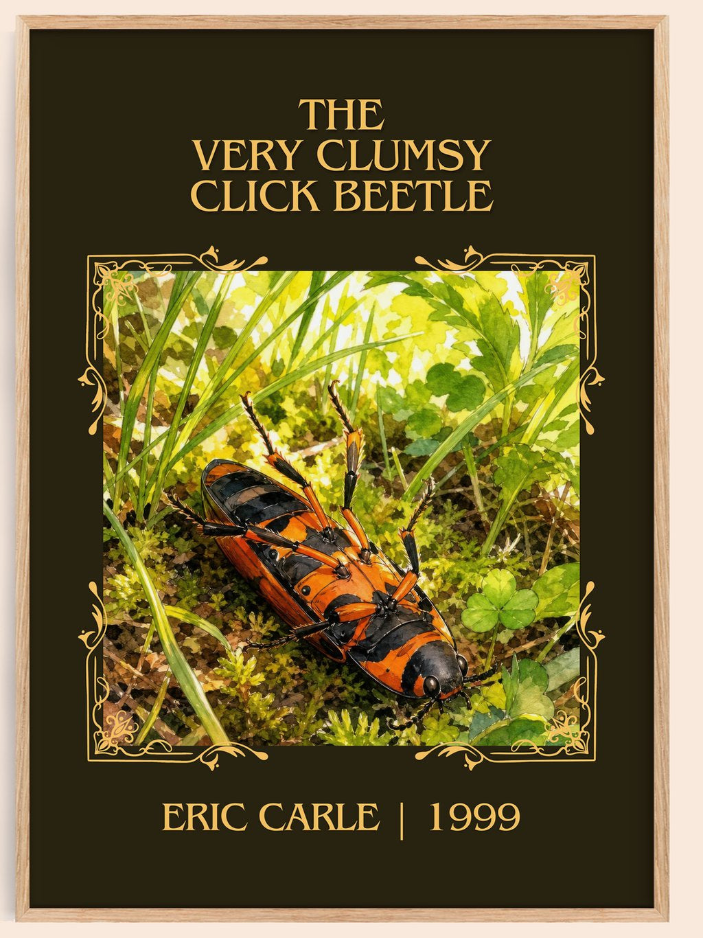 The Very Clumsy Click Beetle Classic Book Art Print by Eric Carle – book poster