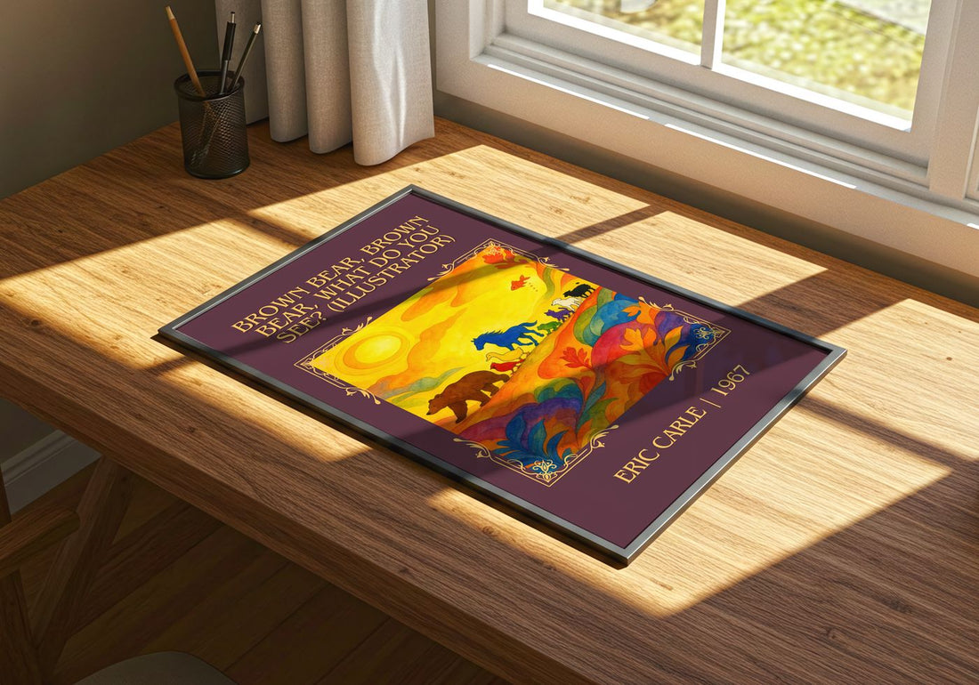 Brown Bear, Brown Bear, What Do You See? (Illustrator) Classic Book – print on a sunlit desk