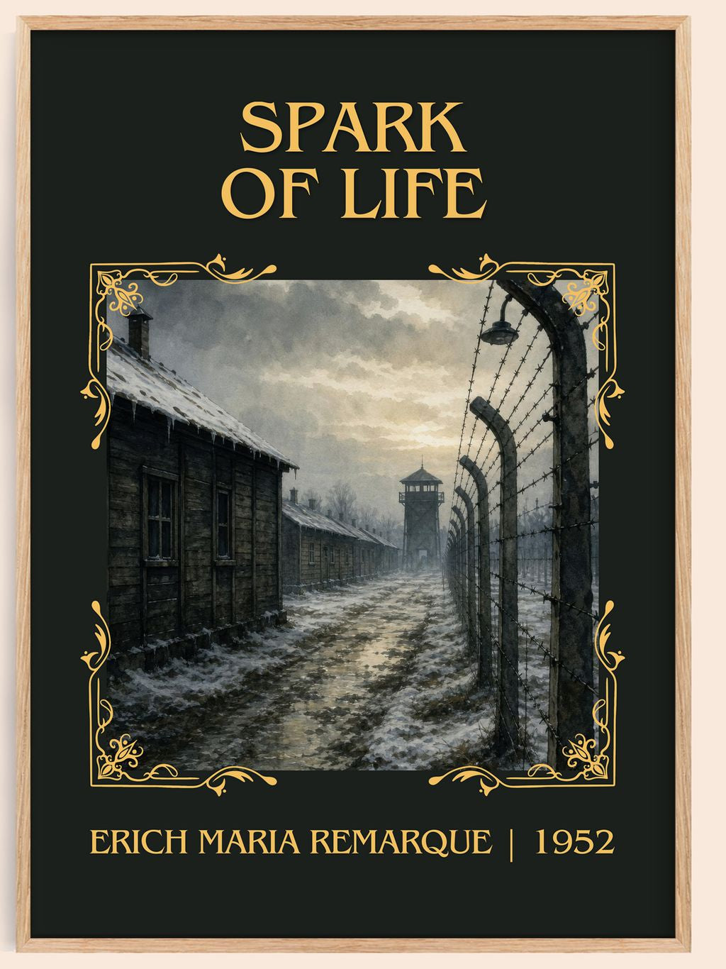 Spark Of Life Classic Book Art Print by Erich Maria Remarque – book poster