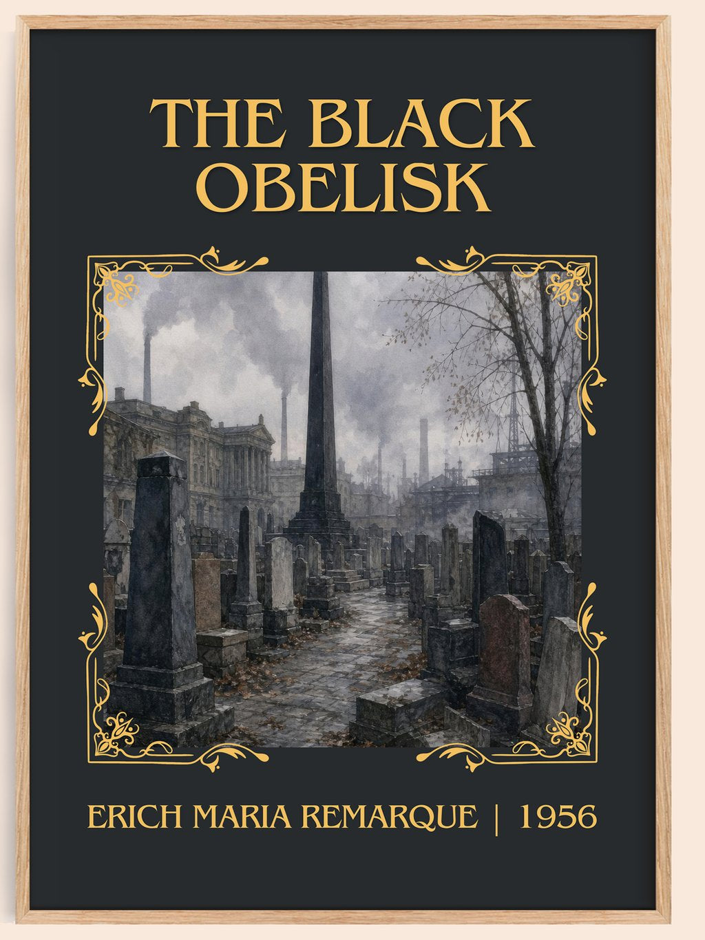 The Black Obelisk Classic Book Art Print by Erich Maria Remarque – book poster