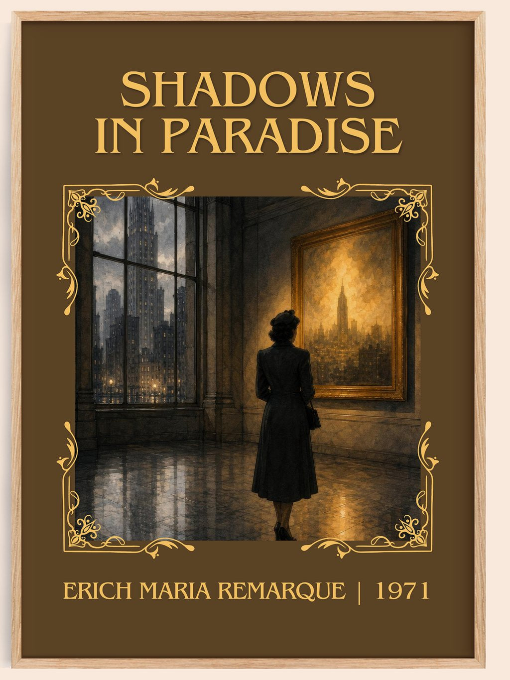 Shadows In Paradise Classic Book Art Print by Erich Maria Remarque – book poster