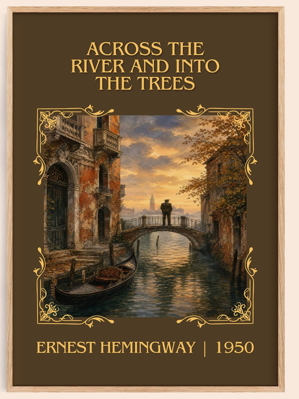 Across The River And Into The Trees Classic Book Art Print – book poster