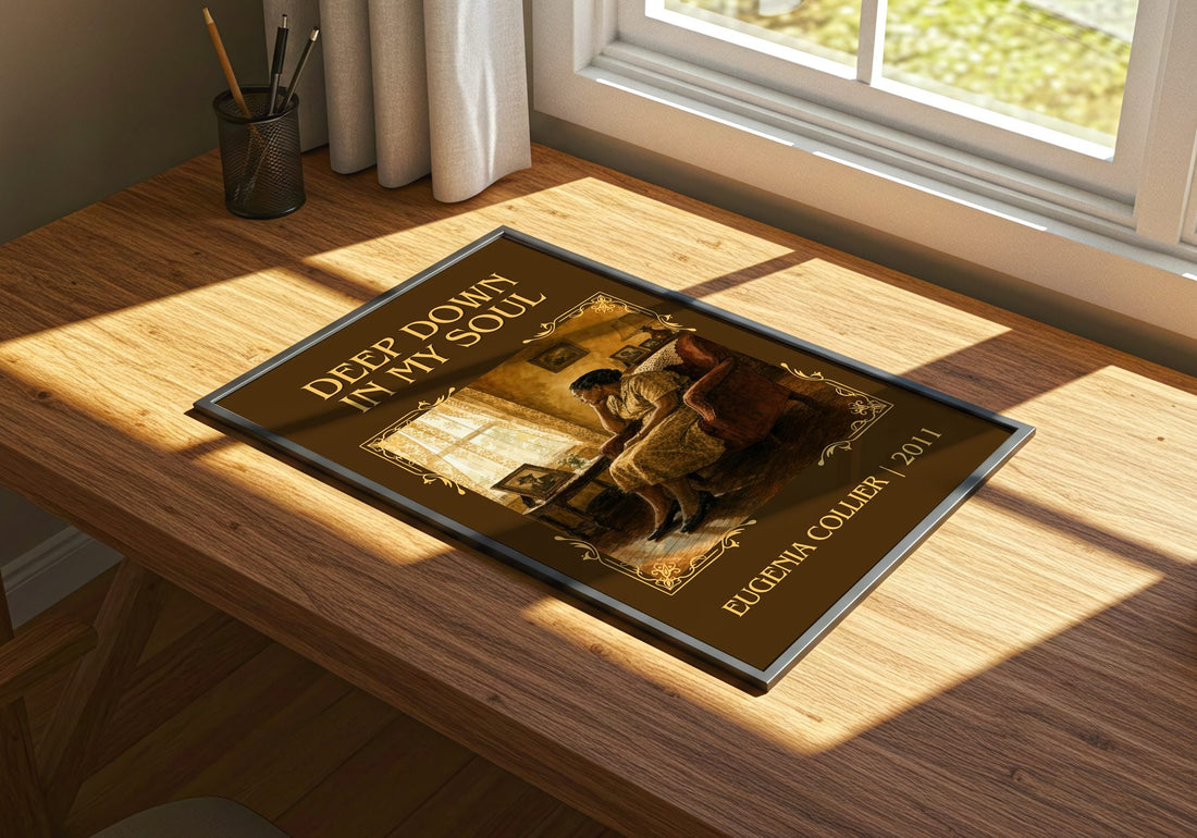 Deep Down In My Soul Classic Book Art Print by Eugenia Collier – print on a sunlit desk