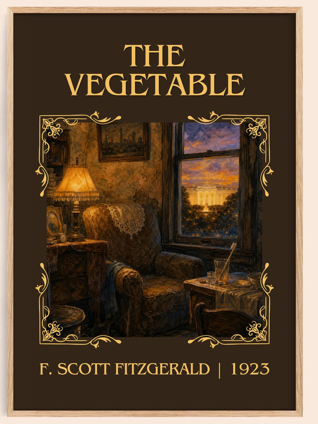 The Vegetable Classic Book Art Print by F. Scott Fitzgerald – book poster
