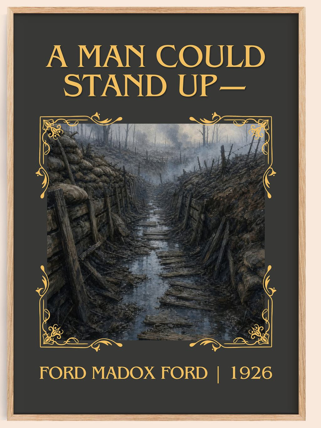 A Man Could Stand Up— Classic Book Art Print by Ford Madox Ford – book poster